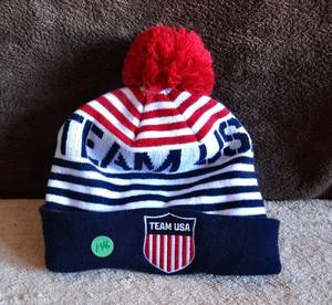 lot 146 image: TEAM USA TEAM APPAREL WINTER BEANIE WITH EMBROIDERED LOGO