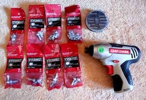 lot 167 image: HARDWARE ASSORTMENT & CRAFTSMAN NEXTEC IMPACT DRIVER (TOOL ONLY)
