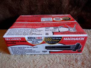 lot 174 image: NEWSEALED - Magnavox TV Converter Box SDTV Digital To Analog TV Tuner DTV TB100MW9 w Remote