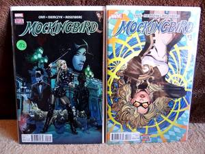 lot 182 image: MARVEL MOCKINGBIRD COMIC #2 & 3 - BAGGED & BOARDED - NMMT (X2)