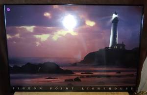 lot 252 image: BEAUTIFUL 24 X 36 PIGEON FORGE LIGHTHOUSE PRINT FRAMED UNDER GLASS