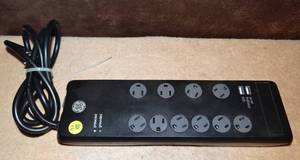 lot 238 image: GE UltraPro 10-Outlet Surge Protector, 2 USB Ports, 6 Ft Power Cord, 3000 Joules