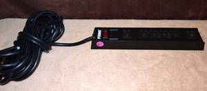 lot 267 image: Prime Wire PB802135 6-Outlet Metal Power Workshop Surge Protector with 14-3 SJT 15-Feet Cord,Black
