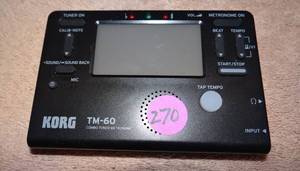 lot 270 image: Korg TM-60 TunerMetronome - Black - TESTEDWORKS