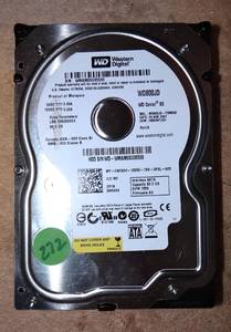 lot 272 image: WESTERN DIGITAL WD800JD-60LSA5 80GB SATA HARD DRIVE