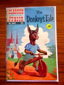 lot 155 image: VINTAGE Classics Illustrated Junior - The Donkeys Tale #542 (Sep, 1957) $$$