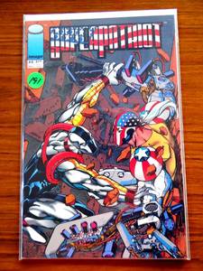lot 191 image: Superpatriot # 4 November 1993 Maxx vs Pitt Dual Cover Ad Image Comics $$
