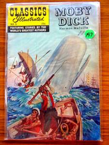 lot 197 image: Classics Illustrated Comic #5 (1971) Moby Dick  Vintage Bronze Age Comic Book $$