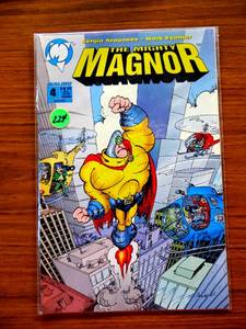 lot 224 image: Mighty Magnor #4 in Near Mint minus condition. Malibu Comics
