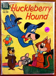 lot 249 image: RARE Huckleberry Hound Comic Book Issue #7 Sep-Oct 1960 Dell Publishing $$$