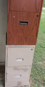 lot 62 image: 2 metal 2 drawer file cabinets 29-26