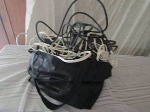 lot 122 image: Bag full of Cords- extension, tv, and more