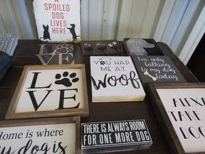 lot 39 image: Lot of Dog pet signs 8x10, 8x3, 5x7