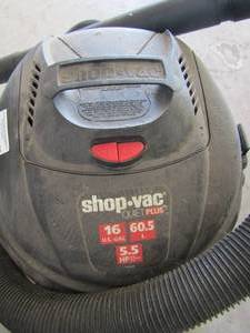 lot 56 image: Shop Vac quiet plus 16 gal. 60.5 L 5.5 HP all attachments