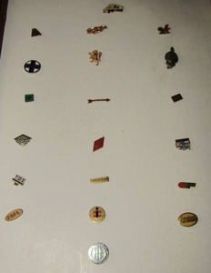 lot 96 image: Shirt pin display art 16x13 framed