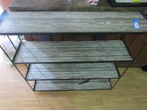 lot 110 image: 35x36x9 metal book shelf with four tiers