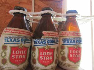 lot 125 image: 6 pack texas cooler lone star beer bottles only
