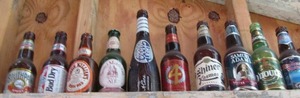 lot 161 image: BEER BOTTLE COLLETION - COORS, BUD, SHINERR, KILLIANS, JACK DANIELS, STERLING AND MORE 
