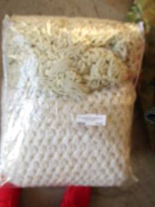 lot 220 image: 2 quilts tan and white