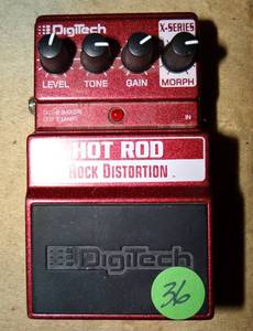lot 36 image: Digitech Hot Rod Rock Distortion Guitar Effect Pedal - $$$