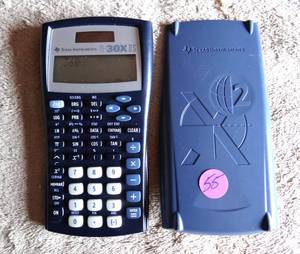 lot 55 image: Texas Instrument TI 30x IIS Scientific Calculator w Cover