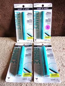 lot 76 image: LOT OF 4 - Wet n Wild Megawear Very Black Mascara, .24 oz.C136