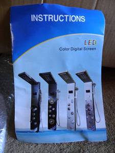 lot 144 image: LED Digital Display Faucet Shower Screen Massage Mixing Jets - new in box $$$