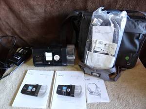 lot 147 image: ResMed AirSense 10 AutoSet with Integrated Humidifier - POWERS ONFUNCTIONAL WSTORAGE CASEMANUALS