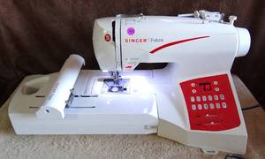 lot 148 image: $$$ Singer FUTURA Model SES2000 Sewing & Embroidery Machine