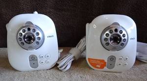 lot 159 image: PAIR - Vtech Safe & Sound Color Video and Audio Cameras VM321-2 BU (NO MONITOR)