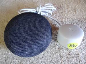 lot 180 image: Google Home Nest Mini 2nd Gen Smart Speaker White Model H2C W Power Cable