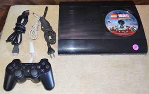 lot 185 image: SONY PS3 WITH LEGO MARVEL SUPER HEROES AND ACCESSORIES AS SHOWN