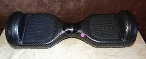 lot 188 image: AS NEW - CARBON FIBER BLACK HY-02 SELF BALANCING HOVERBOARD SCOOTER