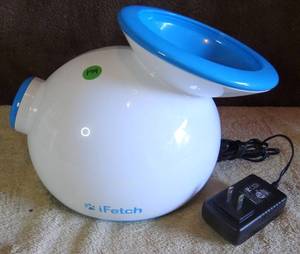 lot 199 image: iFetch Original Dog Ball Launcher wCharger, NO BALLS, Small-Medium Dogs