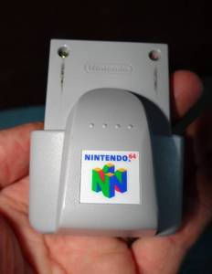 lot 213 image: Official Nintendo 64 N64 OEM Rumble Pack Controller Shaker