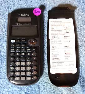 lot 227 image: Texas Instruments TI-36X Pro Advanced Scientific 4-Line Calculator Dual-Power wCover