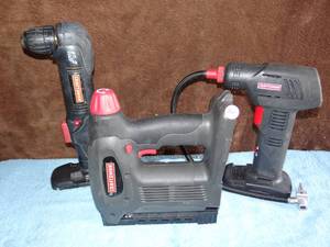 lot 260 image: CRAFTSMAN 19.2 VOLT TOOL COLLECTION - JIGSAW, 38 DRIVER & INFLATOR (NO BATTERIES INCLUDED)