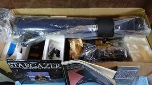 lot 293 image: Meade Telescope Model 4420 Reflecting 114mm diameter. Books, Tripod, Accessories, & more $$$$