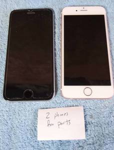 lot 306 image: 2X  iPHONE S PHONES - FOR PARTS OR REPAIR