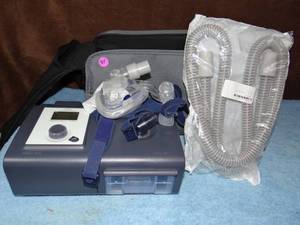 lot 311 image: Philips Respironics System One  REMstar Pro CPAP Machine & Case - NEEDS POWER SUPPLY