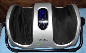 lot 315 image: URelax URe101 Shiatsu Deep Kneading Massage Foot Machine w Heat Grey - TESTEDWORKS