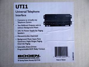 lot 19 image: Bogen UTI1 Universal Telephone Interface - NEW IN BOX $$$