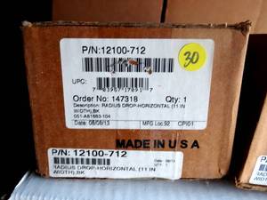 lot 30 image: CHATSWORTH Cable Runway Radius Drop, Cross Member, 11 in.W, Black MFR # 12100-712 NEW IN BOX