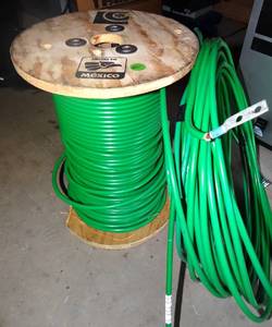 lot 41 image: GREEN COPPER FILLED CABLE AS SHOWN - NO SPECS