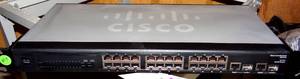 lot 47 image: Cisco Small Business SR224G V2 24 Port Fast Ethernet Rack Mountable Switch