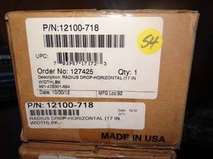 lot 54 image: Chattsworth CPI 12100-718 Cable Runway Radius Drop for Ladder Rack, Black NEW IN BOX