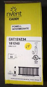 lot 69 image: Nvent Caddy CAT124Z34 181240 Cable Clips $$$