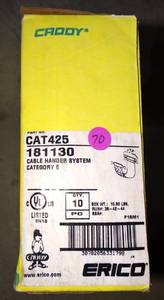 lot 70 image: NVENT CADDY CAT425A6 Adjustable Strap,Horizontal & 38 In Rod $$$$