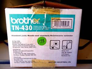 lot 173 image: GENUINE Brother TN-430 Black Toner Cartridge TN430 - OPEN BOXUNUSED