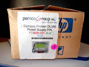 lot 178 image: 173828-001 Compaq 190-Watts Redundant Hot Swap Power Supply for ProLiant DL360 G1 Server - NEW $$$